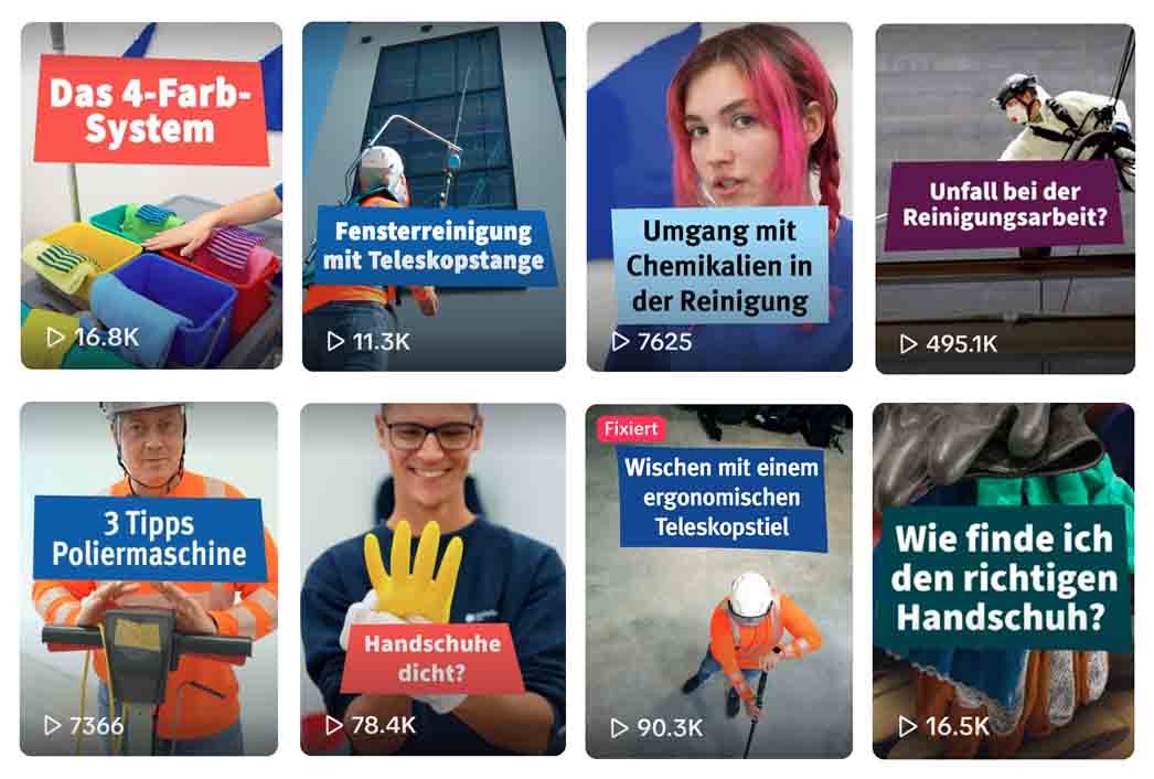 Auschnitte mehrerer TikTok-Videos