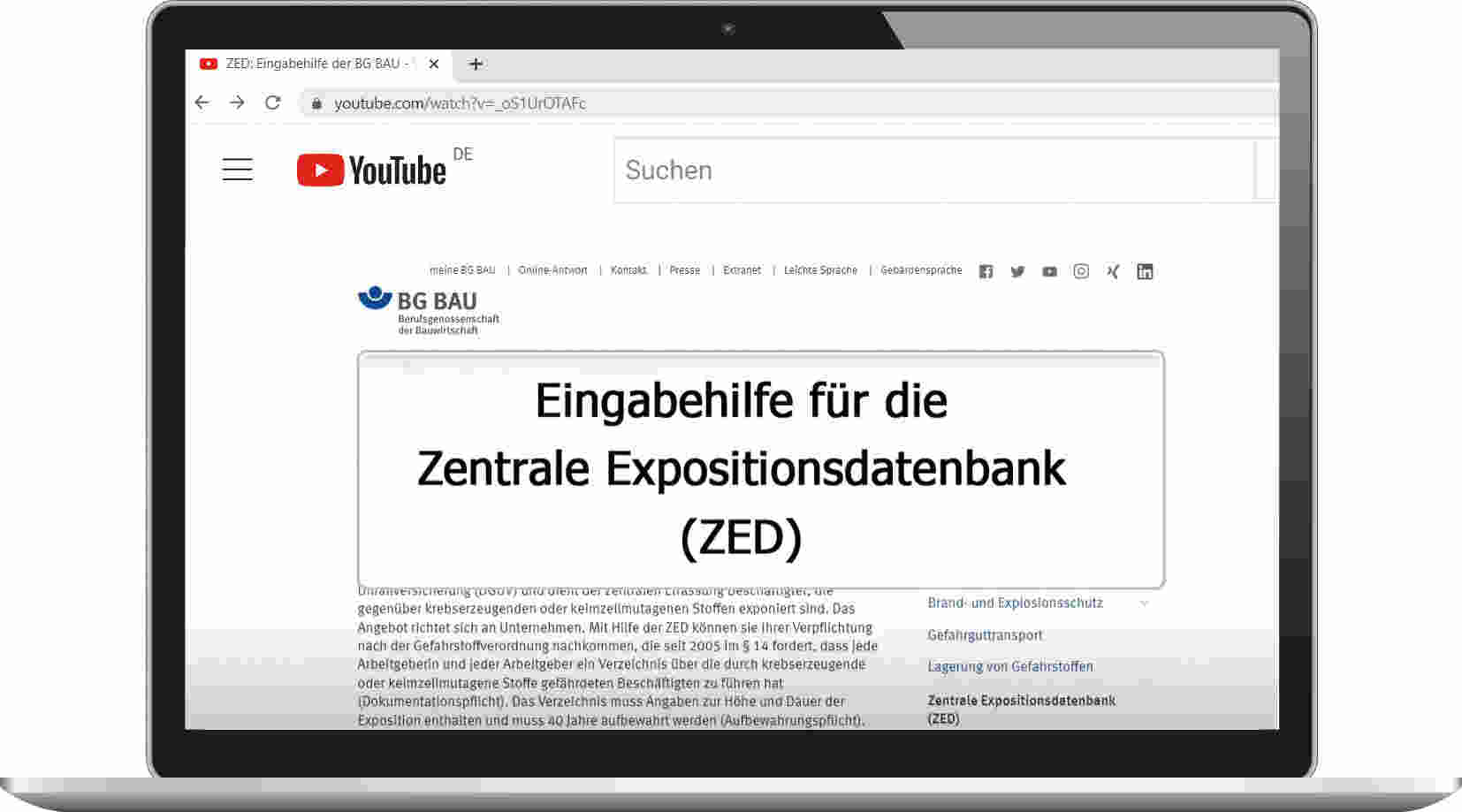 Laptop mit Screenshot der ZED