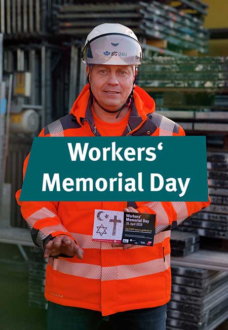 Titelbild der Einladung zum Workers' Memorial Day 2026.