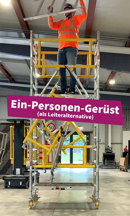 Leiteralternative: Ein-Personen-Gerüst